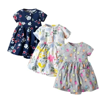 

Cotton Baby Dress Summer Baby Girl Clothes Newboen Rompers Clothes Roupas Bebe Flower Infant Jumpsuits
