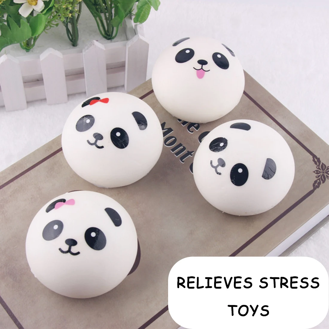 10 7 4cm Squishy Toy Soft Slow Rising Jumbo Panda Face Bread Squeeze Kid Fun Hobby 5