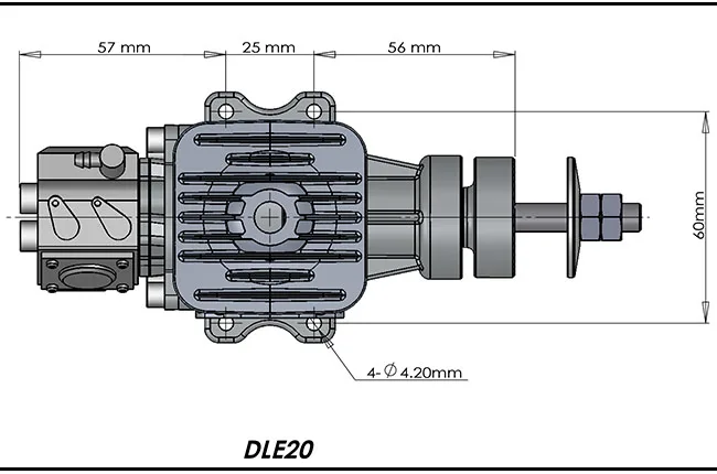 Оригинальный газовый двигатель DLE 20 20CC бензиновый для радиоуправляемых моделей