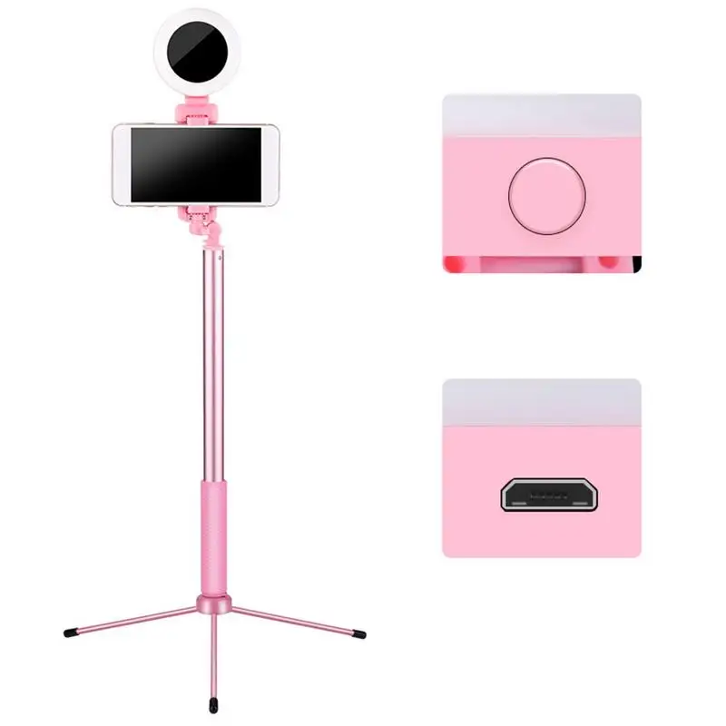 

1.2M Tripod LED Standing Light Multifunctional Anchor Live Fill Light Extendable Fill Light Holder Phone Selfie Mount