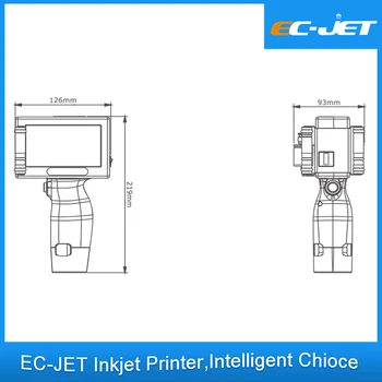 

Touch Screen Handheld Mini Printer printing Glass Metal With One Ink Catrridge （ECH200）