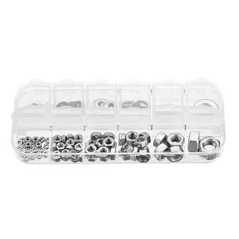 

137Pcs M2/M3/M4/M5/M6/M8 Flat Washer Spacer Hex Nut Kit Stainless Steel Nut Washer For Quadcopter Equipment Home Repairing