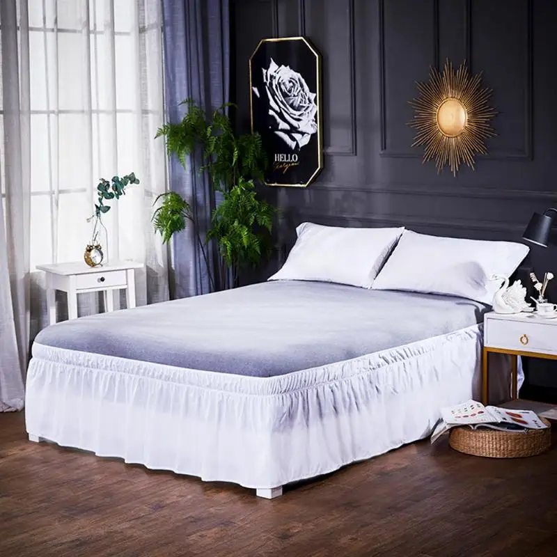 

Solid Color Bed Cover Bedspread Elastic Band Mattress Protective Cover without Bed Surface King Queen Elastic Band Bed Covers