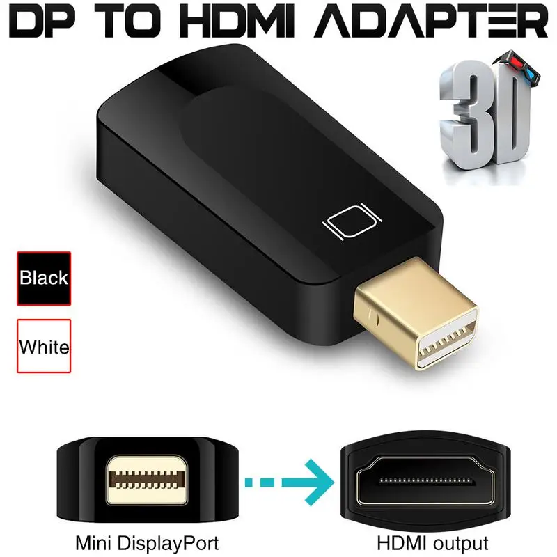 P 1080 P DP к HDMI адаптер Дисплей порты и разъёмы HDMI HD ТВ кабель адаптер компьютер поставки Прямая поставка