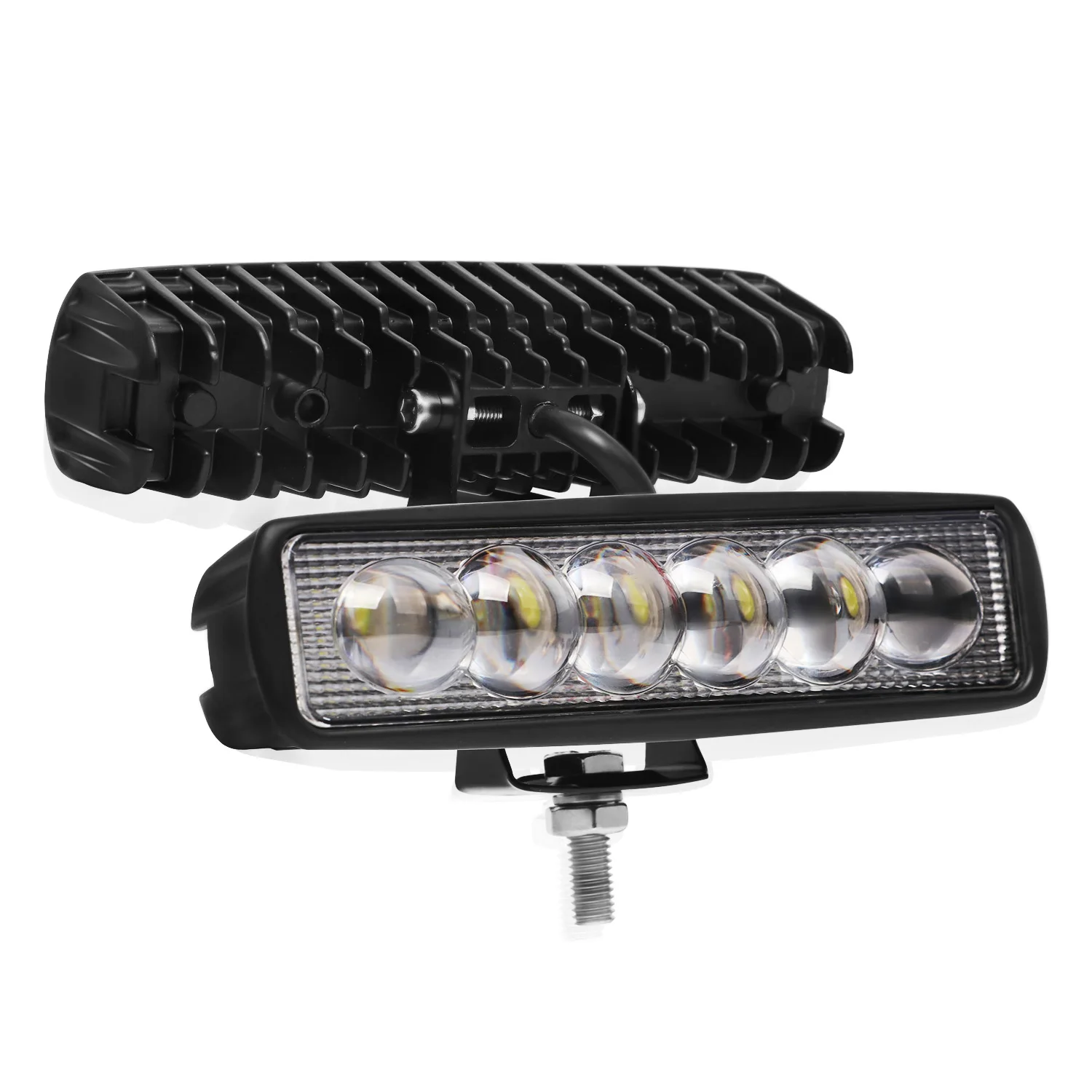 

Onever 6pcs LED Lamp beads LED Car Work Light Bar DRL Light Driving Light 18W 10V-30V spotlight IP68 Waterproof