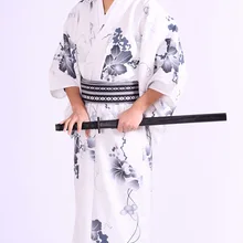 Мужское кимоно, халат, платье, мужской летний праздничный традиционный костюм, Рождественский косплей, Самурайское кимоно, костюмы DH052