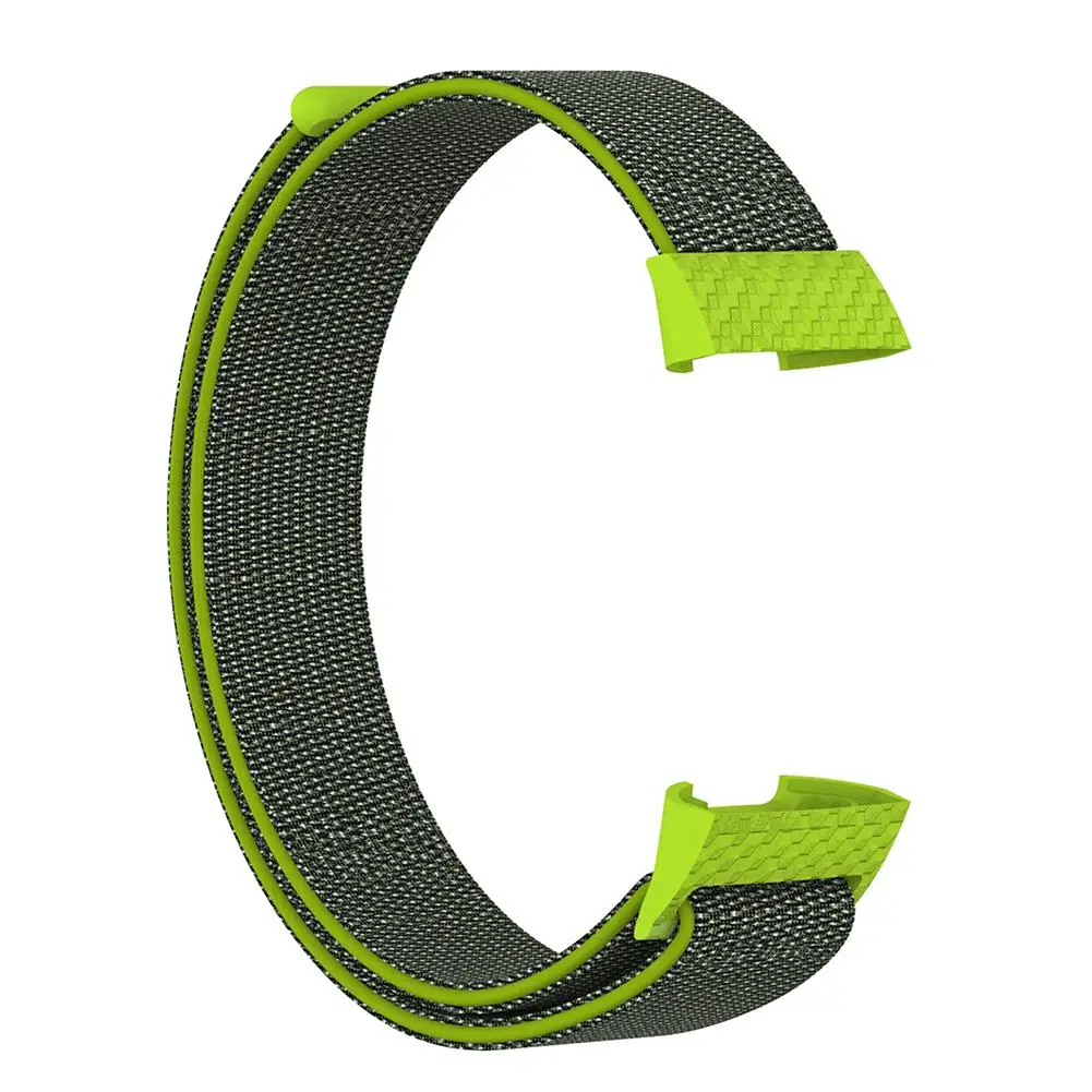 

Nylon Loopback Strap Woven Cloth Sports Replacement Watch Band Wristband for Fitbit Charge 3 Smart Bracelet