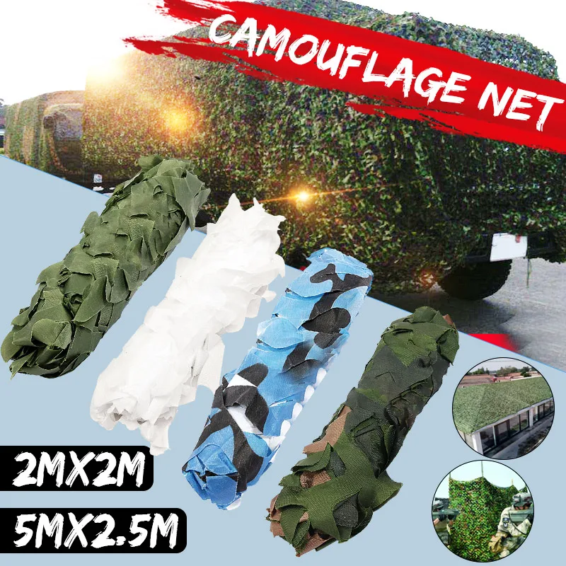 

2x2m Woodland Camouflage Net Camo Netting Hunting Camping Hide Shelter 6.5x6.5ft