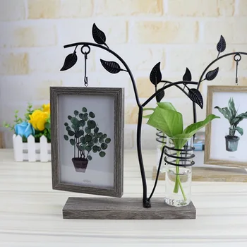 

Features With Hydroponic 6 Inch Hanging Double-Sided Photo Frame Creative Personality Decorative Table Crafts Ornaments