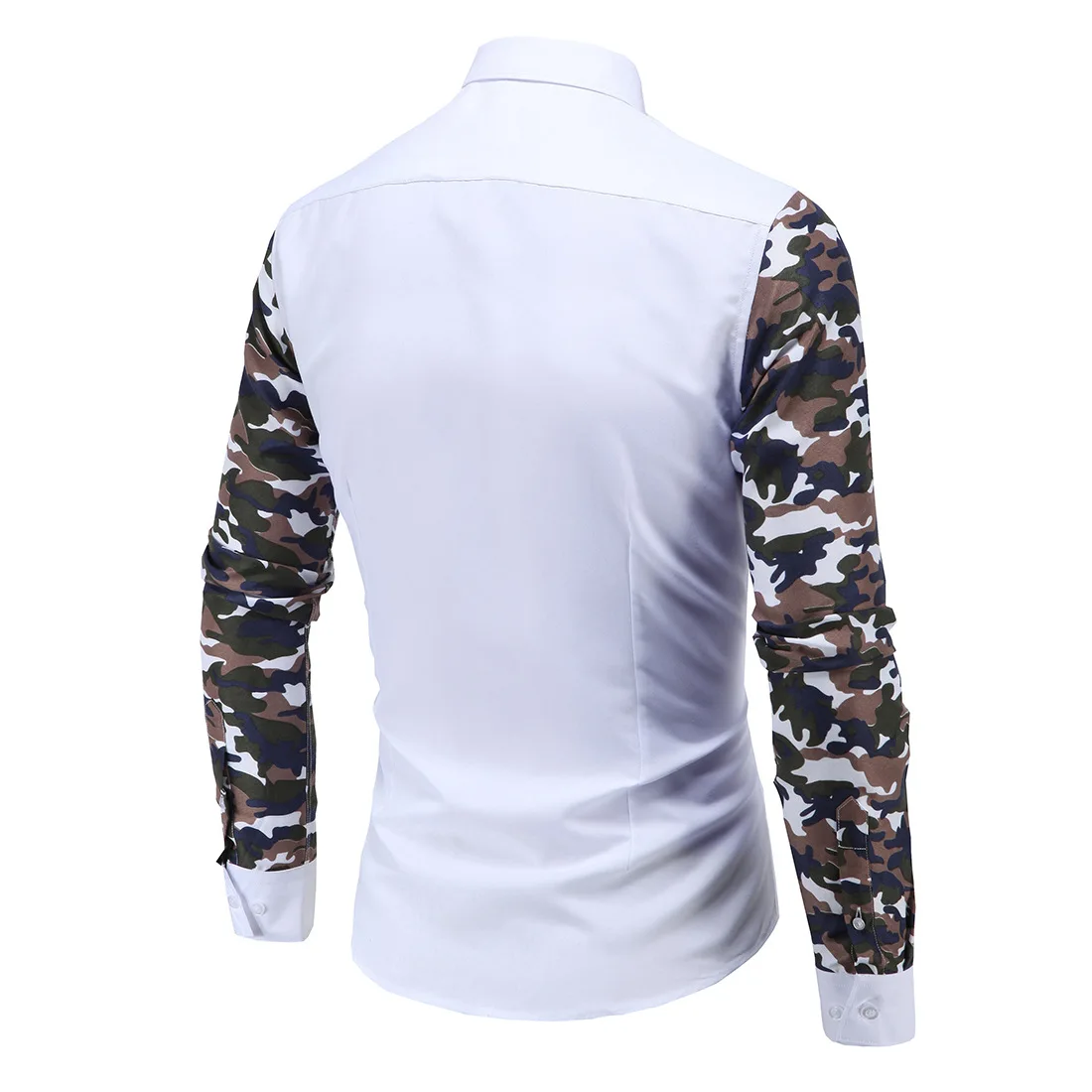 Хлопковая мужская рубашка Повседневная в стиле пэчворк Camisa Masculina|Повседневные