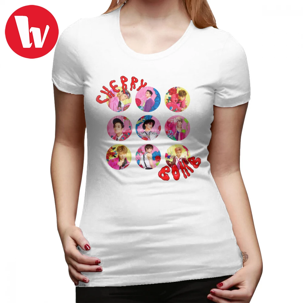 

Nct 127 T-Shirt NCT 127 - Cherry Bomb Members T Shirt Gray Kawaii Women tshirt Short Sleeve Street Wear Graphic Ladies Tee Shirt