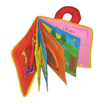 

Kids Soft Cartoon Cloth Books Baby Stroller Rattle Toys Infant Early Learning Education Toy Children Cognitive Development Books