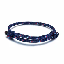 Ирландский морской синий веревочный браслет для мужчин регулируемый размер