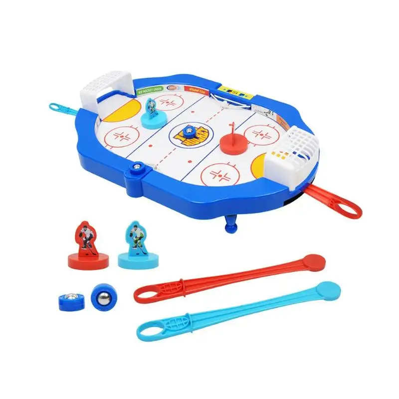 

2 in 1 Two Player Desktop Soccer and Knock Hockey Mini Table Top Game for Kids Parent Interactive Shooting Fun Toy