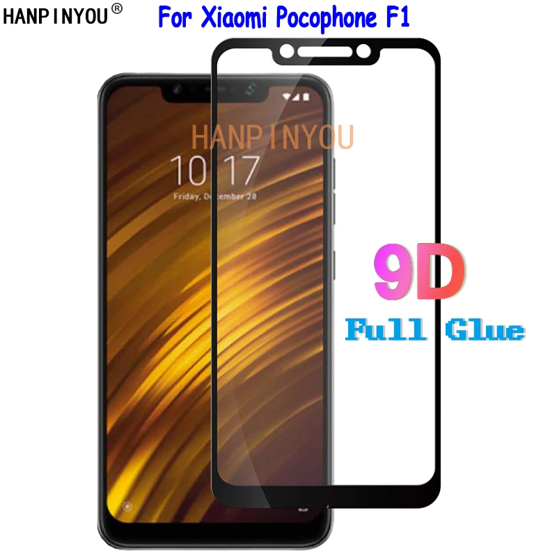 

For Xiaomi Pocophone F1 / Poco F1 6.18" 9D Full Glue Full Cover Tempered Glass Screen Protector Explosion-proof Protective Film