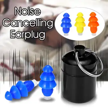 

1 Pair 27db Soft Silicone Noise Cancelling Earplugs Swimming Diving Anti-Noise Ear Plug for Sleeping Hearing Protection with Box