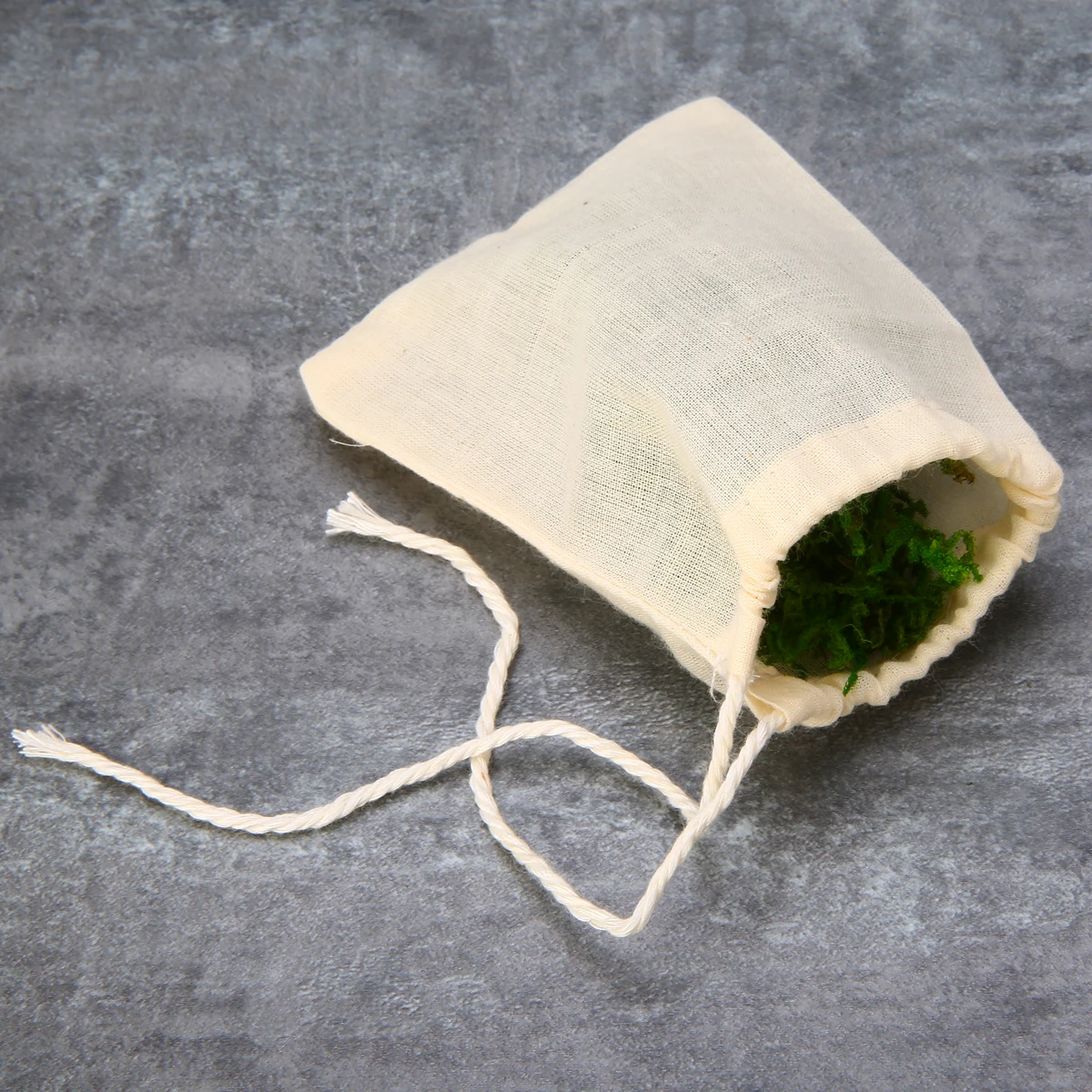 

Mayitr 10pcs Empty Tea Bags Cotton Muslin Drawstring Strainer Tea Spice Food Separate Filter Bag for Herb Loose Tea