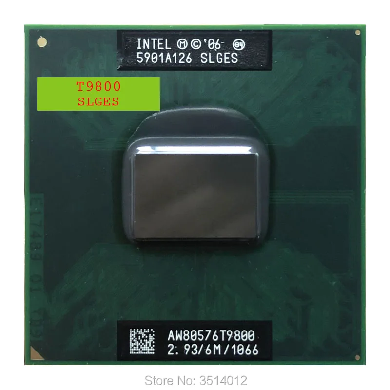 

Intel Core 2 Duo T9800 SLGES 2.9 GHz Dual-Core Dual-Thread CPU Processor 6M 35W Socket P