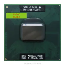 Intel core 2 duo t9800 slges 2.9 ghz duplo-núcleo processador cpu de dupla rosca 6 m 35 w soquete p