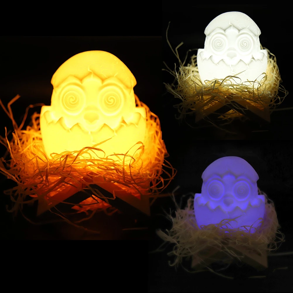 

LED Egg Shell Night Lamp With USB Charging For House Home Gift Light