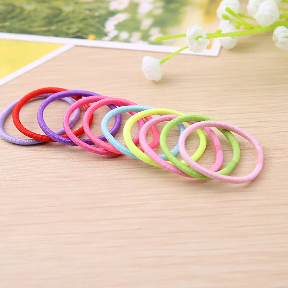 10Pc Cute Kids Elastic Tiny Hair Tie Rubber Band Girls Colorful Rope Ring Ponytail Holder Hair Accessories