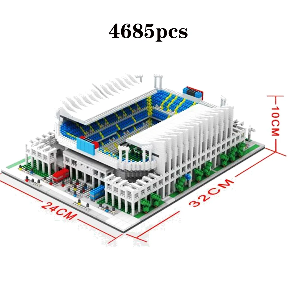 

2019 Mini Building Blocks World Great Football Stadium Field Model Brick Compatible Legoing Architecture Club Cup Kids Toy Gift