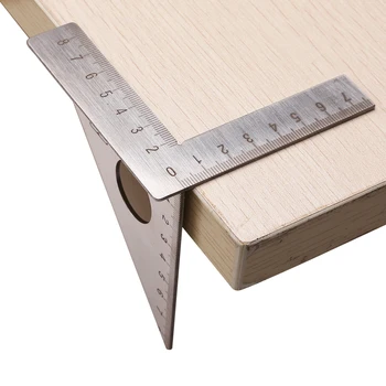 

Stainless Steel Woodworking Ruler Square Layout Miter Triangle Rafter 45 Degree 90 Degree Metric Gauge