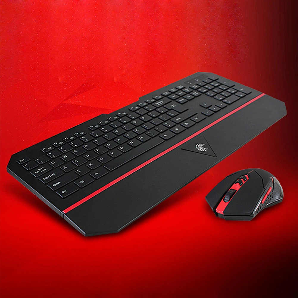 

Multimedia Backlit Keyboard Mouse Set Combo USB Wireless 2.4 GHz Ergonomic Design Gaming Keyboard Mouse For PC Laptop #17