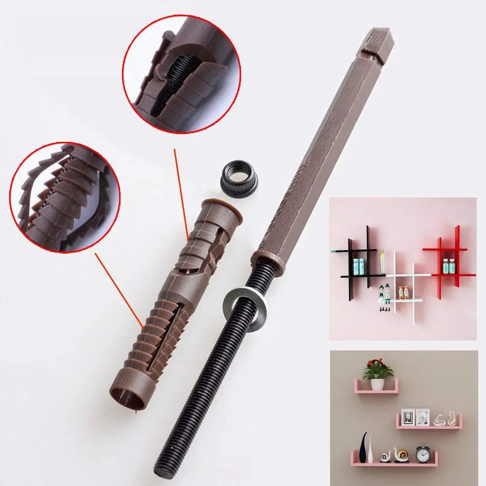 

ELEG-Floating Shelf Brackets -10 Pack Heavy Duty Wood Invisible Shelf Brackets DIY Adjustable Hardware Blind Supports Shelves