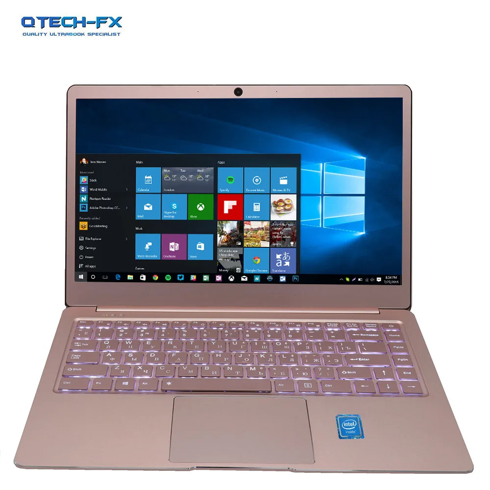 Металлический ультрабук SSD 256 ГБ/128/64 RAM 6 ГБ 13 3 "быстрый процессор Intel 4 ядра Windows 10