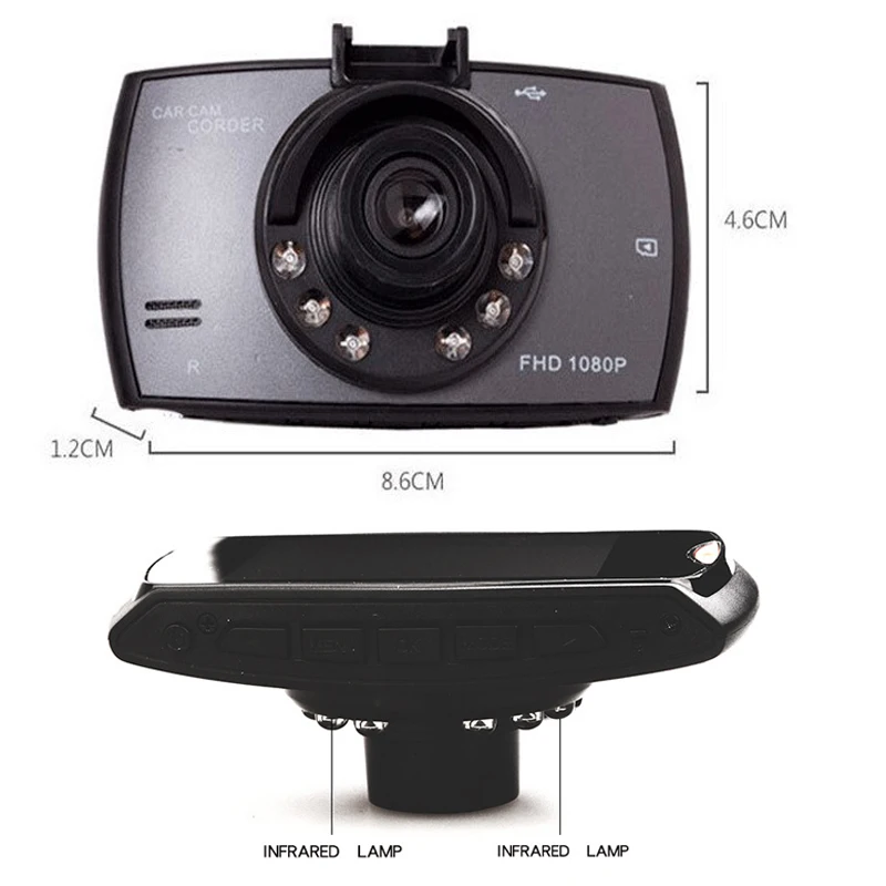 2019 Автомобильный видеорегистратор Камера 2 3 дюйма G30 1080P 120 градусов G Sensor