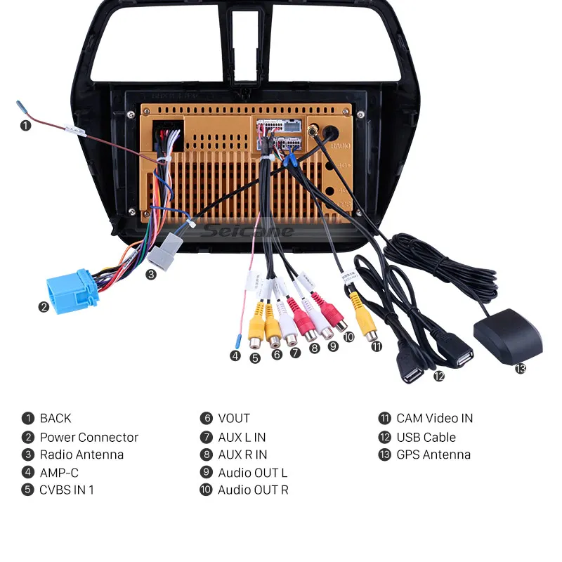 Sale Seicane Android 8.1 9" Car Radio For Suzuki S-Cross SX4 2014 2015 2016 2017 Stereo GPS Multimedia Player Support OBDII DVR 3G 3