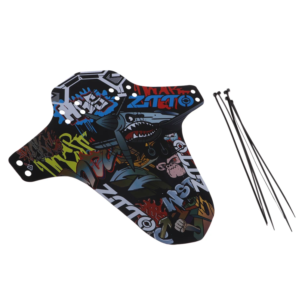 

Mountain Bike MTB Front Rear Plastic Bicycle Mud Guards Tire Tyre Mudguard w/Cable Ties For Bike Fenders