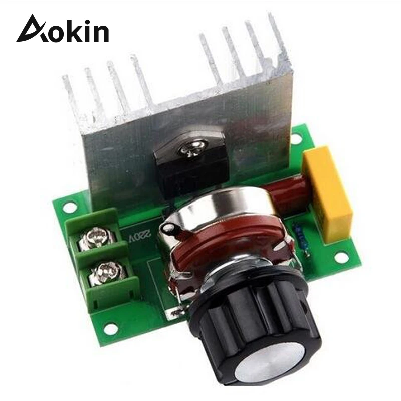 Регулятор напряжения aolin Ac 220 В 4000 Вт Scr диммер контроллер скорости