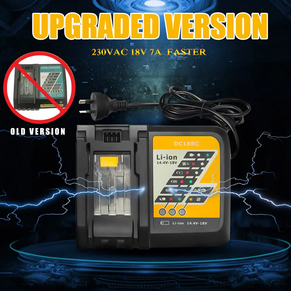 

14.4V-18V Replacement Power Tool Li-Ion Battery Charger for Makita 14.4V to 18V BL1830 BL1815 BL1430DC14SA DC18SC DC18RC DC18RA