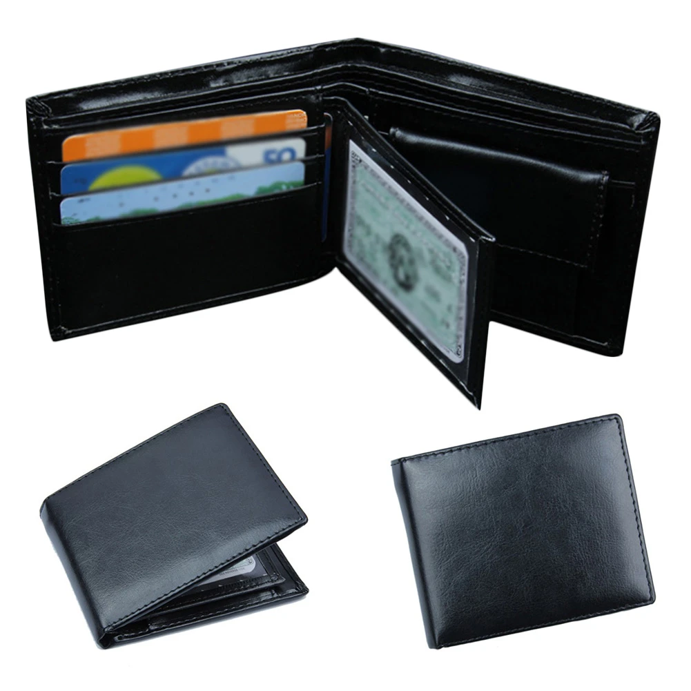 Leather Vintage Men Wallets Coin Pocket Hasp Small Wallet Men Purse Card Holder
