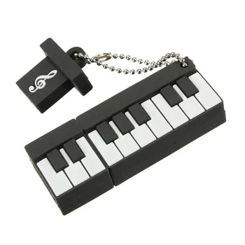 

Piano USB2.0 Flash U disk Black and white
