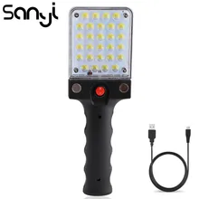 SANYI встроенный 18650 аккумулятор вспышка светильник фонарь usb зарядка рабочий светильник Магнитный Автомобильный ремонт портативный фонарь