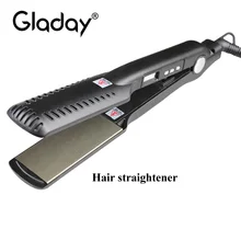 Gladay Профессиональный Выпрямитель для волос LCD 1,6 дюймов нагреватель двойное напряжение выпрямитель для волос
