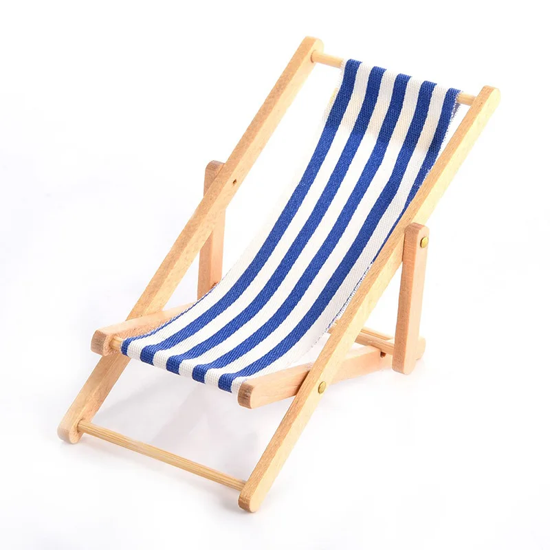1:12 Scale Mini Beach Lounge Chair Miniature Chairs Stripe Beach Chair DIY Home Decor Kid Toys 1:12 Scale Mini Beach Lounge Chair Miniature Chairs Stripe Beach Chair DIY Home Decor Kid Toys