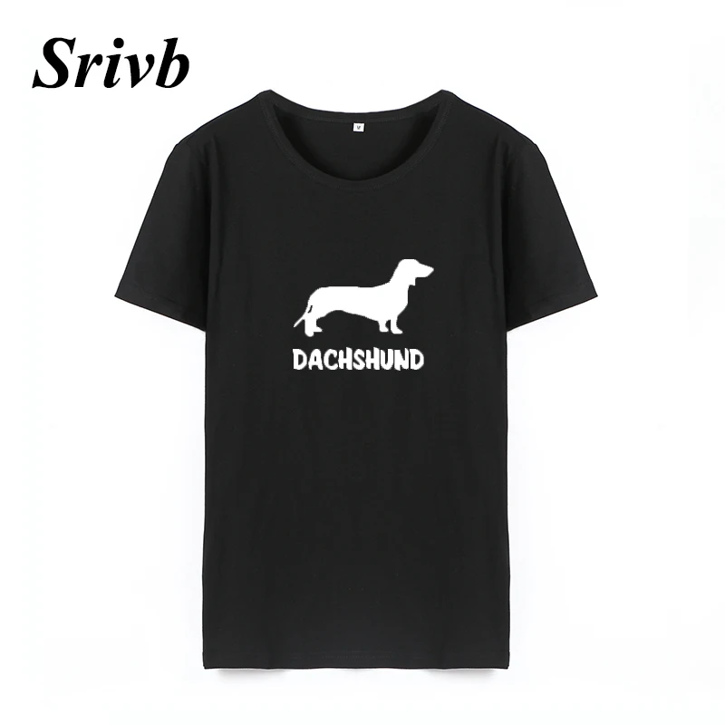 Женская футболка с коротким рукавом Srivb Dachshund Harajuku Kawaii летняя хлопковая свободная
