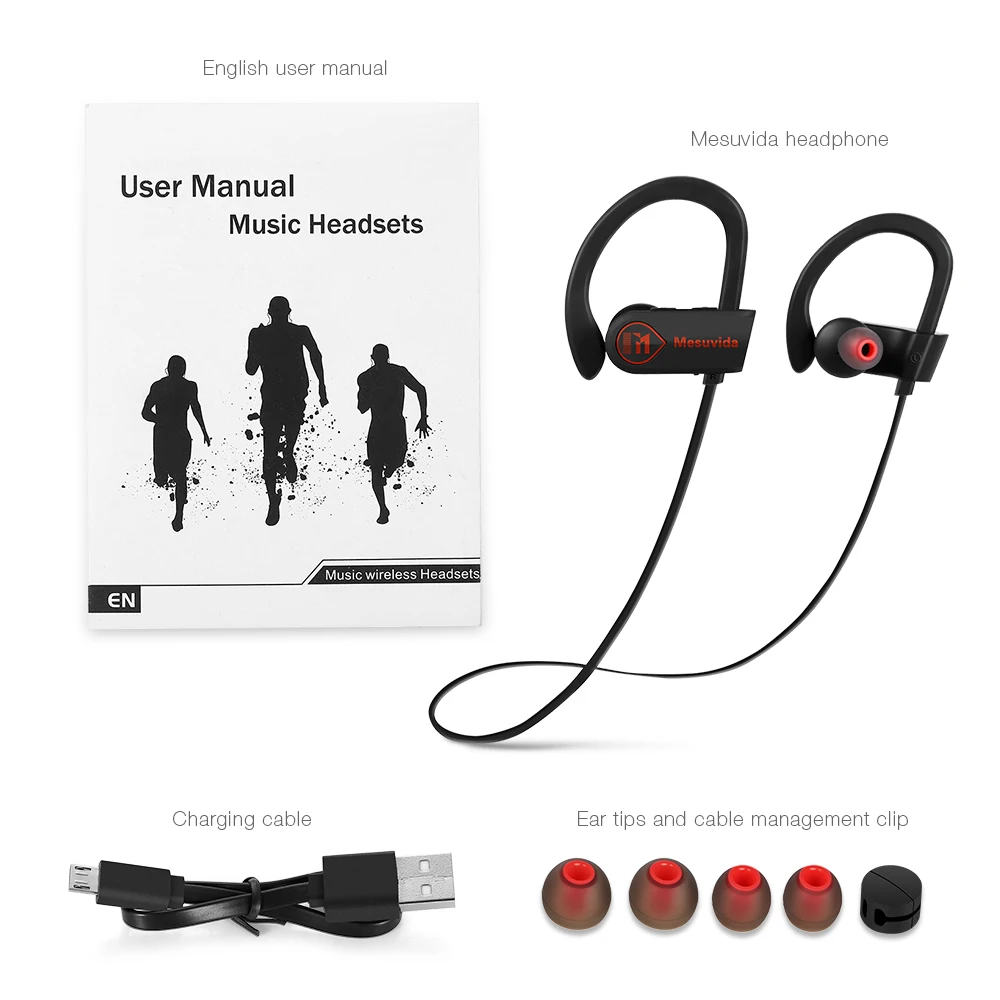 Mesuvida V9 Bluetooth 4 1 Беспроводной спортивные гарнитуры|Наушники и гарнитуры| |