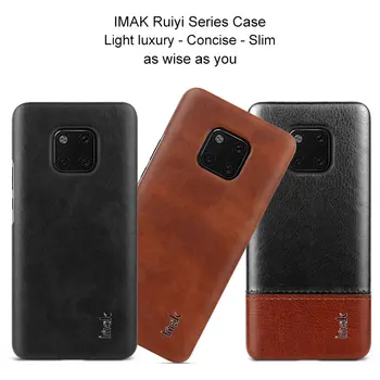 

Imak Luxury Ruiyi Cases for Huawei Mate 20 Pro Case back cover phone shell hard PU Leather PC coque Fitted Covers Phone Shell