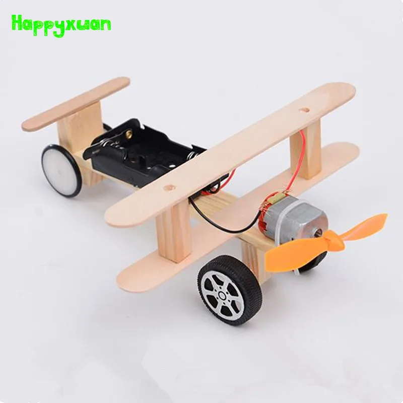 Happyxuan DIY ветер Мощность Glide модель самолета комплект деревянные детские