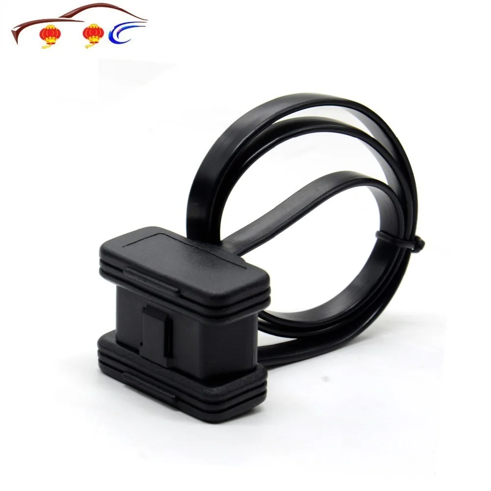 Горячая распродажа! Плоский + тонкий как лапша OBDII OBD 2 OBD2 16 контактный ELM327 штекер