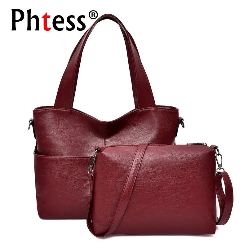 Bolsas e Bolsas das Senhoras Bolsas de Couro para Mulheres Bolsala para Meninas Sac a Principal Alta Qualidade 2020 Fêmea Grande Capacidade 2 pc – s