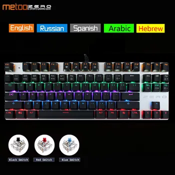 

Professional gaming mechanical keyboard 104/87 keys Anti-ghosting Luminous blue Red black switch LED Backlit USB Wired keyboard