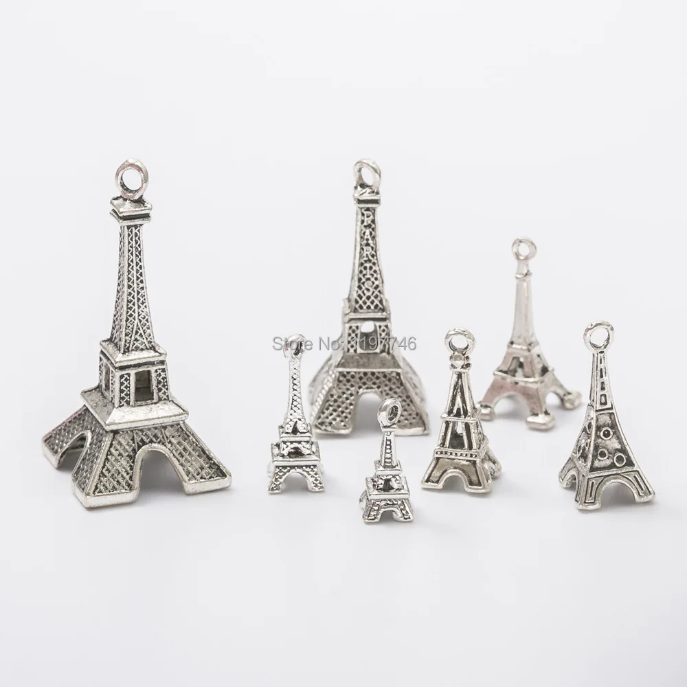 

Retro Eiffel Tower Metal Pendant Tibetan Silver Plated Charms Fashion Pendant Fit Bracelet Necklaces Jewelry Making Women Gifts