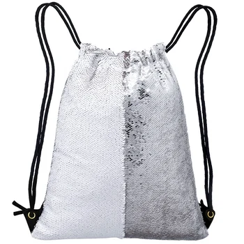 

Women Sequin Drawstring Bag Polyester Glitter Shoulder Bag Shopping Travel Bags