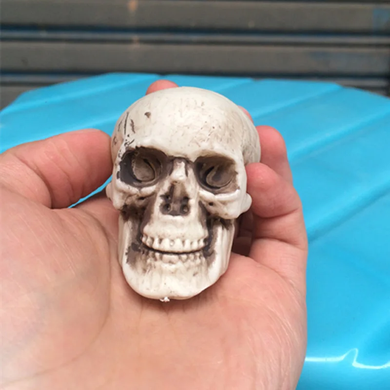 Пластиковый мини-череп человека анатомический удобный украшения ремесла Хэллоуин привидениями дом украшения реквизит офисные школьные принадлежности